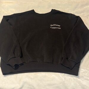 Hollister Women's Dark Gray Crewneck Sweater